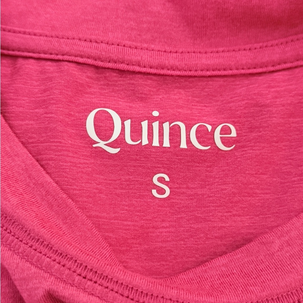Quince Flow-Knit Breeze High Neck Activewear Tank Size Small Heather Coral - Picture 6 of 9